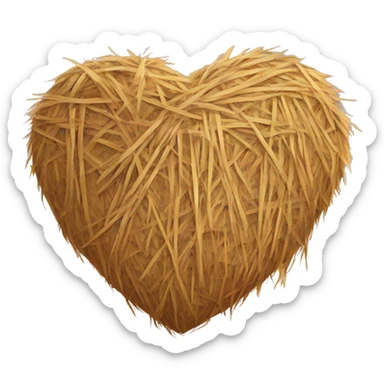 Haybale shaped like a heart sticker