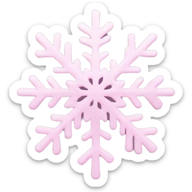 pastel pink snowflake  sticker