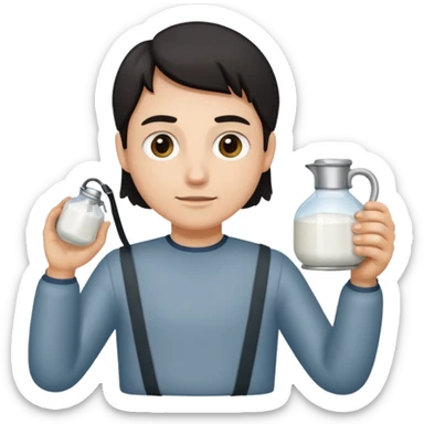 Salt Jug with leash in hand sticker