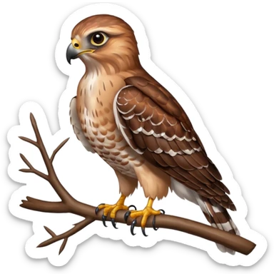 red-shouldered hawk juvenile sticker