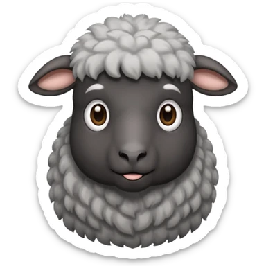 Oveja negra con canas sticker