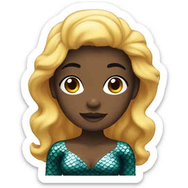 Mermaid black sticker