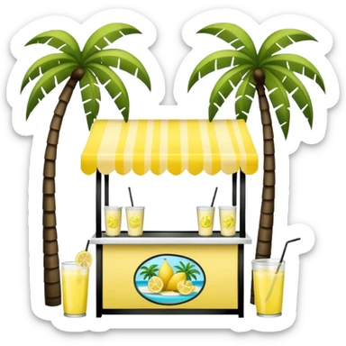  lemonade stall with palm trees sticker
