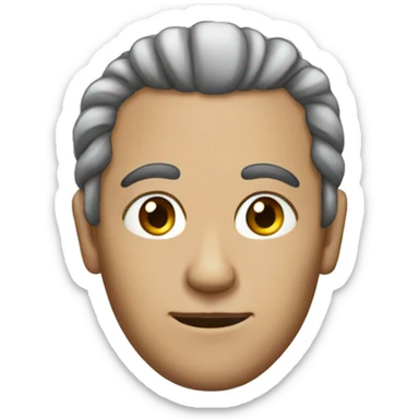 colonial man with hair in bun sticker