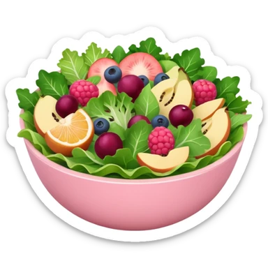 Make some healthy food, like a salad, in light pink tones, but you can use other colors (like the correct shades for the salad).
 sticker