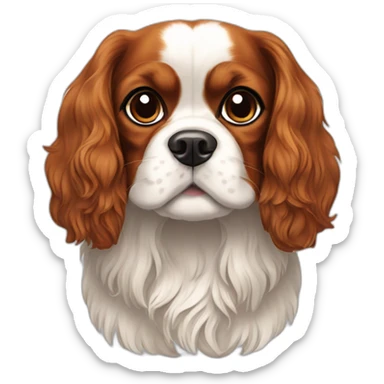 dog Cavalier King Charles Spaniel full height sticker