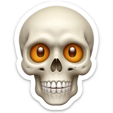 Skull emoji combined with shocked face sticker