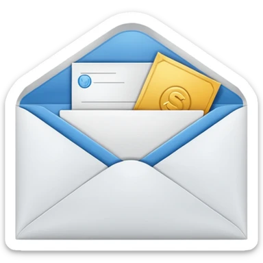 Salary enclosed in an envelope sticker