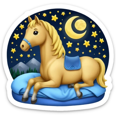 Pferd wünscht gute Nacht  sticker