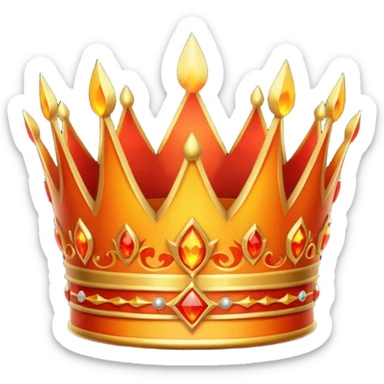 Coroa pegando fogo sticker
