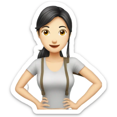 digital-nomad-working-on-vacation-chinese sticker