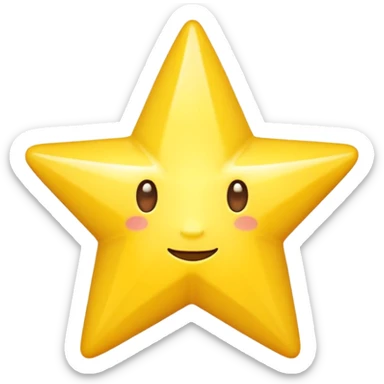Yellow star 3d sticker