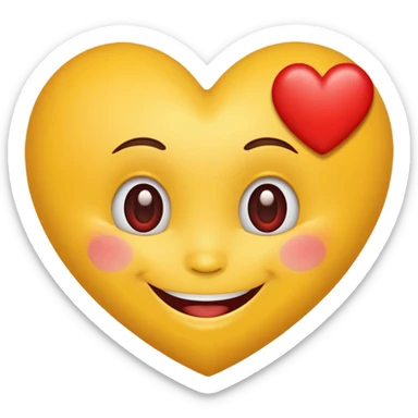 smiling face thank you love sticker