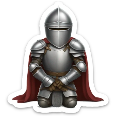 Kneeled knight sticker