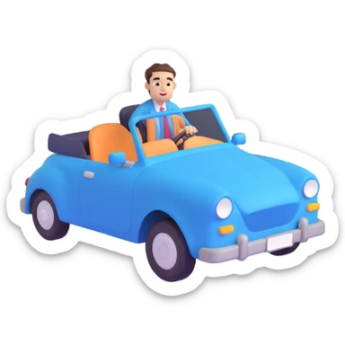 Accountant in blue car drive to Lipetsk sticker