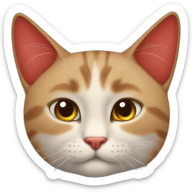 gato pelaje rojo sticker