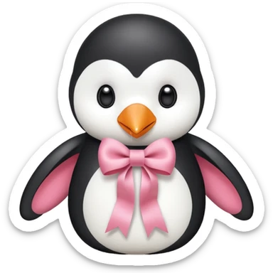 pingu holding Chanel ribbion sticker