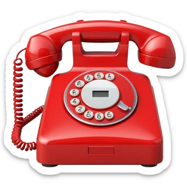 telephone red sticker
