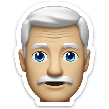  old man with blonde hair and blue eyes with huge muscles sticker