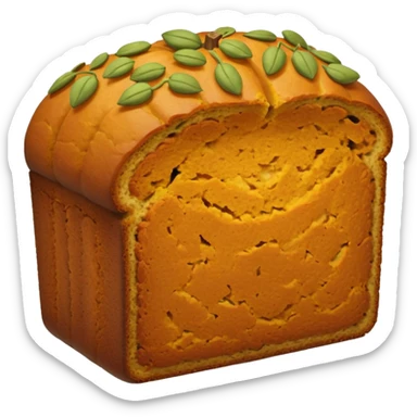 Pumpkin bread - this bread is like a loaf of bread with pumpkin seeds on top sticker