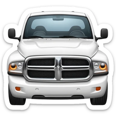 White dodge pickup truck sticker