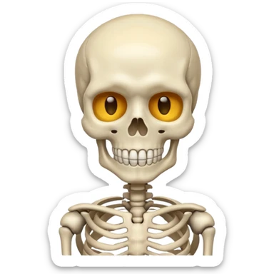 Skelton studying emoji sticker