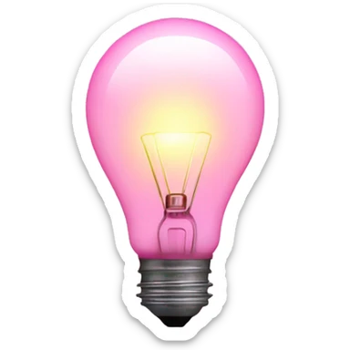 Pink lightbulb  sticker
