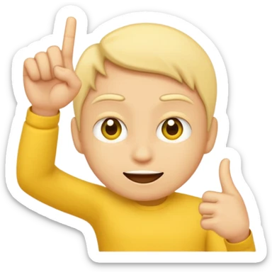 A normal emoji flipping me off sticker