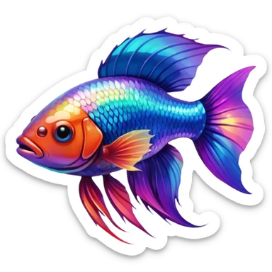 beta fish sticker