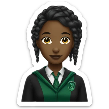 Slytherin black girl sticker