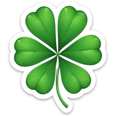 Clover white edge sticker