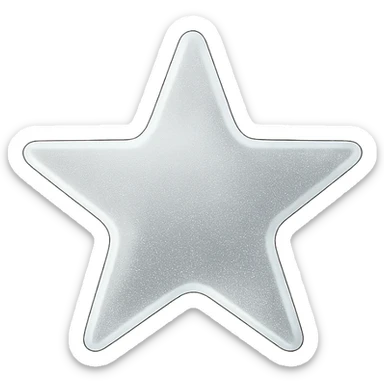 tiny star with a frosted glass effect, glamorous and stylish sticker