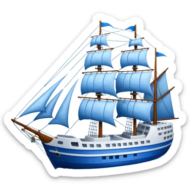 sailing ship expedition vessel going through ice sticker