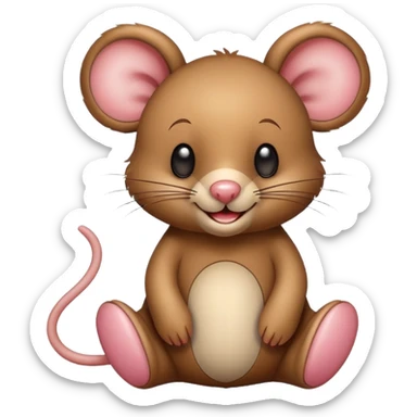 Mixture of bear emoji 🐻 and mouse emoji 🐭 sticker