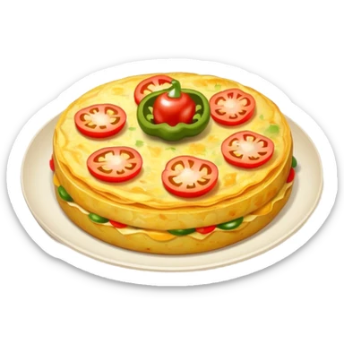 spanish omelette without potatoes on the top sticker