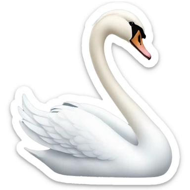 White swan sticker