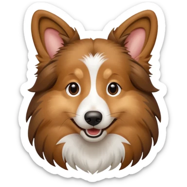 Sheltie winking sticker