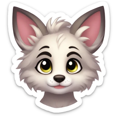 Shy kawaii cute anthro furry by Falvie, LiLaiRa, griffsnuff, AngieWolf sticker