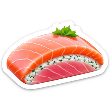 sushi piece light pink sashimi  sticker