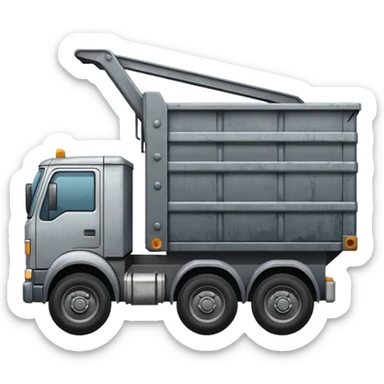 a dumpster truck sticker