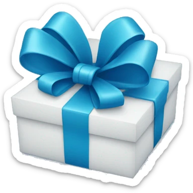 present blue sticker