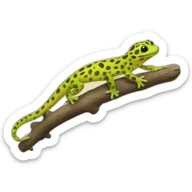 Gecko leopard sticker