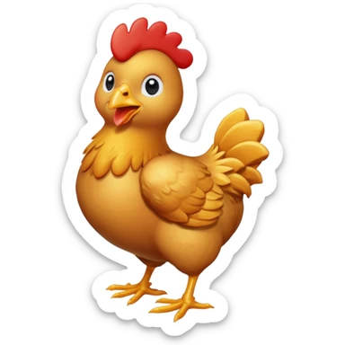 Chicken nugget riding a chicken sticker