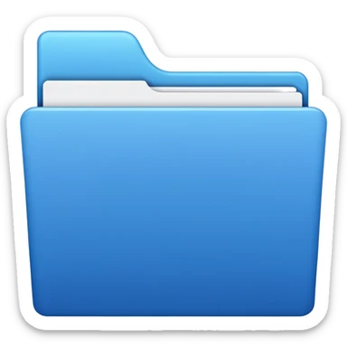 a blue file with blank name label on it sticker