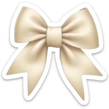 Cream colored bow sticker