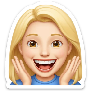 laughing at joke at ar sticker