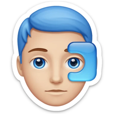 change eyes to blue sticker