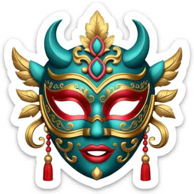 Festival Celebration Mask sticker