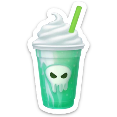 Ghost slurpee sticker