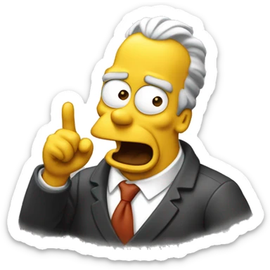 Create an emoji, which is a popular meme where simpsons charectar is yelling. It usually goes something like "old man yells at linux". sticker